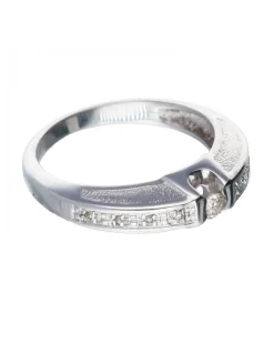 Anillo - 18 quilates Oro blanco Diamante (Natural) - Diamante