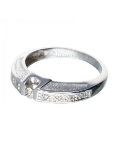 Anillo - 18 quilates Oro blanco Diamante (Natural) - Diamante