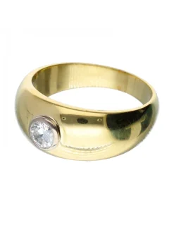 Anillo - Oro amarillo 0.30ct. Redondo Diamante