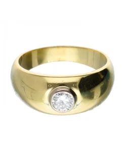 Anillo - Oro amarillo 0.30ct. Redondo Diamante