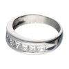 Anillo - Oro blanco 0.04ct. Cuadrado Diamante