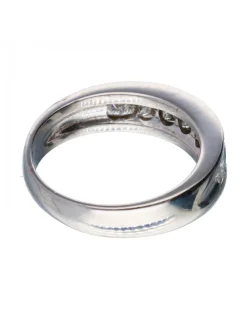 Anillo - Oro blanco 0.04ct. Cuadrado Diamante