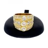 Anillo ancho con brillantes oro amarillo 18kl