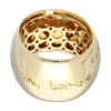 ANILLO ANCHO CON CINCO BRILLANTES HORIZONTAL ORO AMARILLO 18KL
