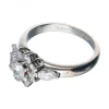 Anillo con brillantes oro blanco 18kl