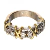 Anillo con brillantes oro blanco y amarillo 18kl
