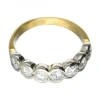 Anillo con brillantes oro blanco y amarillo 18kl