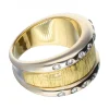 Anillo con brillantes oro blanco y amarillo 18kl