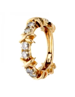 Anillo con brillantes oro amarillo 14kl