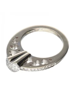 Anillo con brillantes oro blanco 18kl