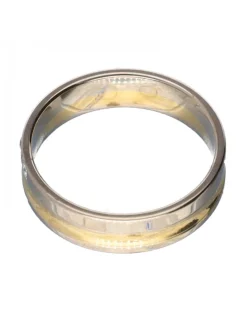 Anillo con brillantes oro blanco y amarillo 18kl