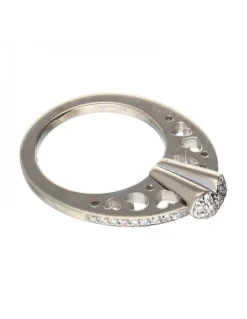 Anillo con brillantes oro blanco 18kl