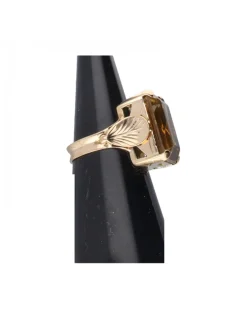 Anillo con citrino oro amarillo 18kl