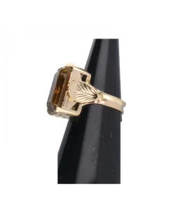 Anillo con citrino oro amarillo 18kl