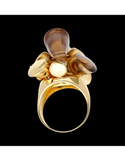 Anillo con diseño oro amarillo 18kl