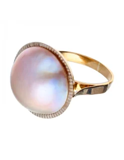 Anillo con perla oro 18 kl