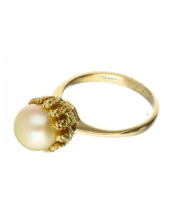 Anillo con perla oro 18 kl