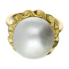 Anillo con perla oro amarillo 18kl