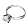 Anillo con zirconita oro blanco 18kl