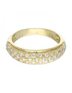 Anillo con zirconitas oro amarillo 18kl