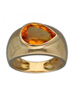 Anillo de Coctel de Oro amarillo con Topacio