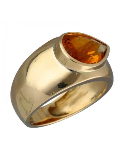 Anillo de Coctel de Oro amarillo con Topacio