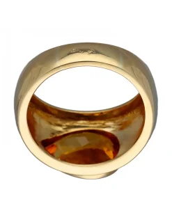 Anillo de Coctel de Oro amarillo con Topacio