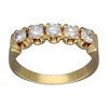 Anillo de compromiso de Oro amarillo, diseño 5 Brillantes