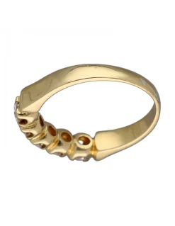 Anillo de compromiso de Oro amarillo, diseño 5 Brillantes