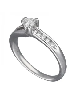 Anillo de compromiso de Oro blanco con Brillantes