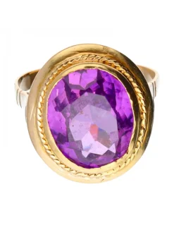 Anillo de oro 18 kl amatista