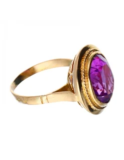 Anillo de oro 18 kl amatista