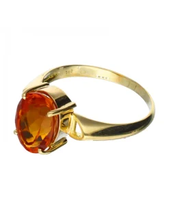 Anillo de oro 18 kl Ambar
