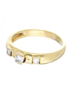 Anillo de oro 18 kl con diamantes