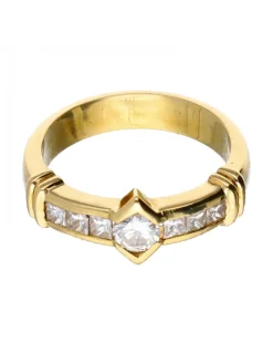 Anillo de oro 18 kl con diamantes