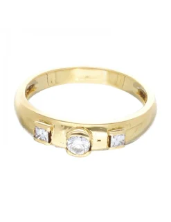 Anillo de oro 18 kl con diamantes