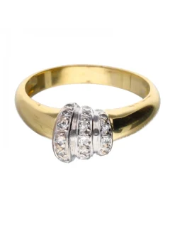 Anillo de oro 18 kl con diamantes