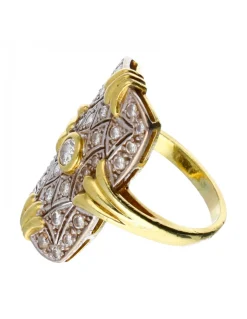 Anillo de oro 18 kl con diamantes