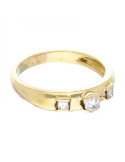 Anillo de oro 18 kl con diamantes