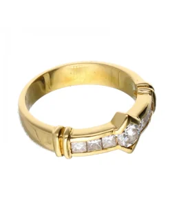 Anillo de oro 18 kl con diamantes