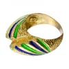 Anillo de oro 18 kl con esmalte