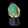 Anillo de oro 18 kl con esmeralda y diamantes