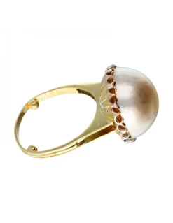 Anillo de oro 18 kl con perla