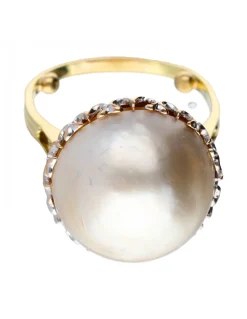 Anillo de oro 18 kl con perla