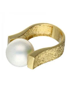 Anillo de oro 18 kl con perla
