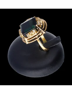 Anillo de oro 18 kl con turmalina