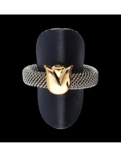 Anillo de oro 18 kl diseño de rosa