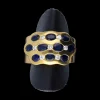 Anillo de oro 18 kl zafiros zirconitas