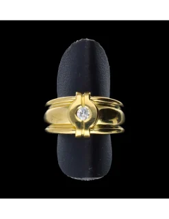 Anillo de oro 18 kl zirconita