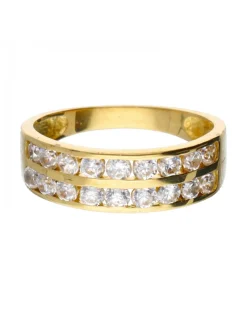 Anillo de oro 18 kl zirconitas